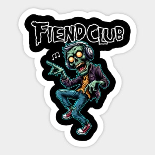 Fiend Club Dancing Zombie with Headphone Sticker